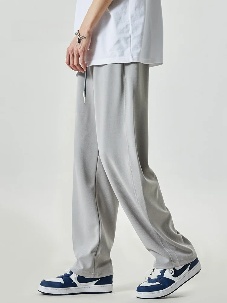 MMOPTOP Japanese Style Loose Casual Pants Men's Summer Large Size Versatile Sports Trousers Trendy Pure Color Couple's Loose Fit