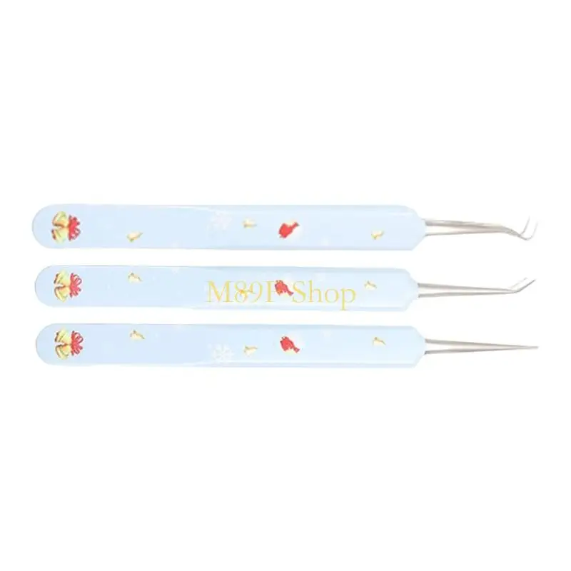 M89F 3 Pcs Acne Removal Blackhead Tweezers Blackhead Extractor for Daily Use