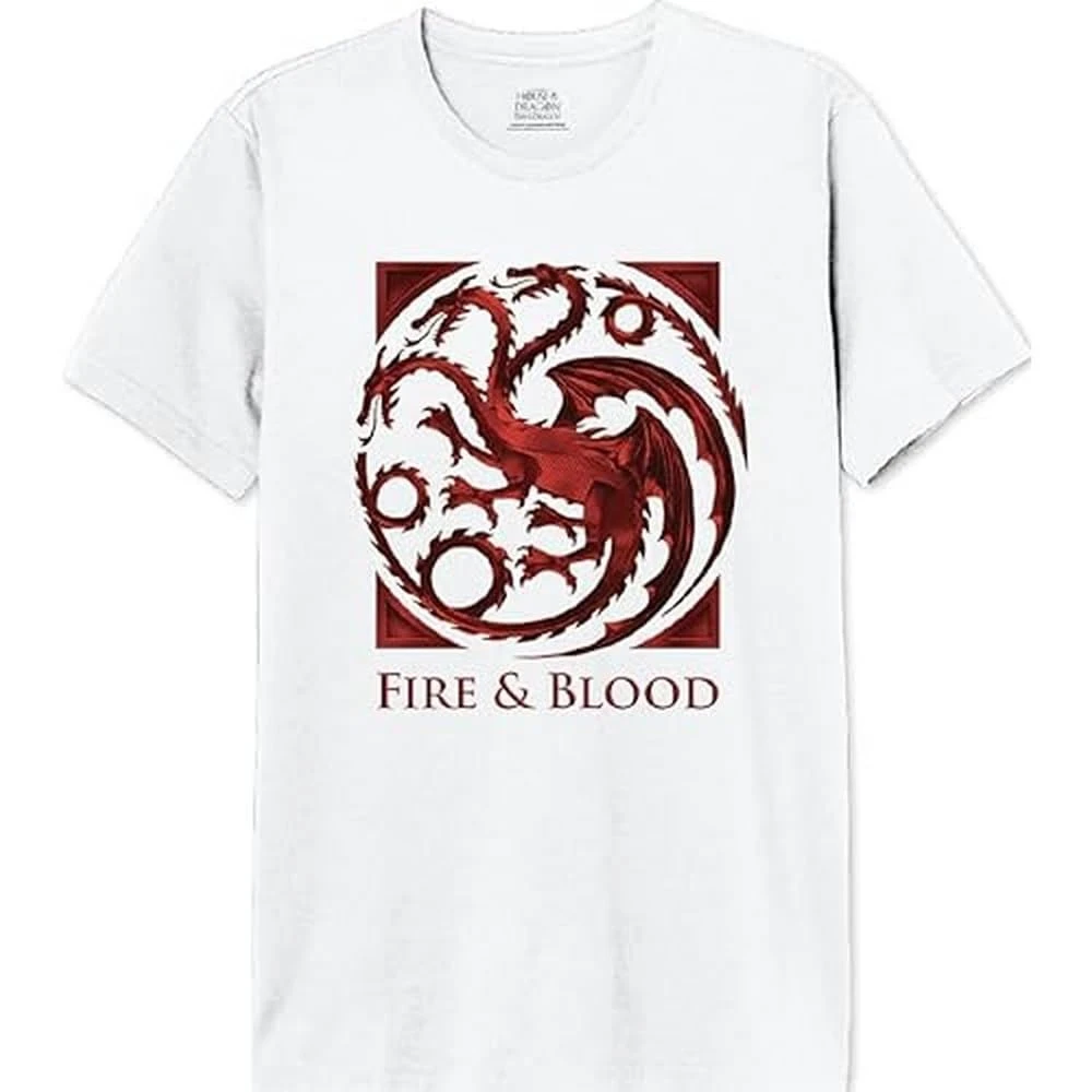 House of the Dragon Graphic 2026 Movie Summer T-Shirt 100%Cotton Men's Women's Y2k Popular Oversized Vintage Tshirt Casual Tee