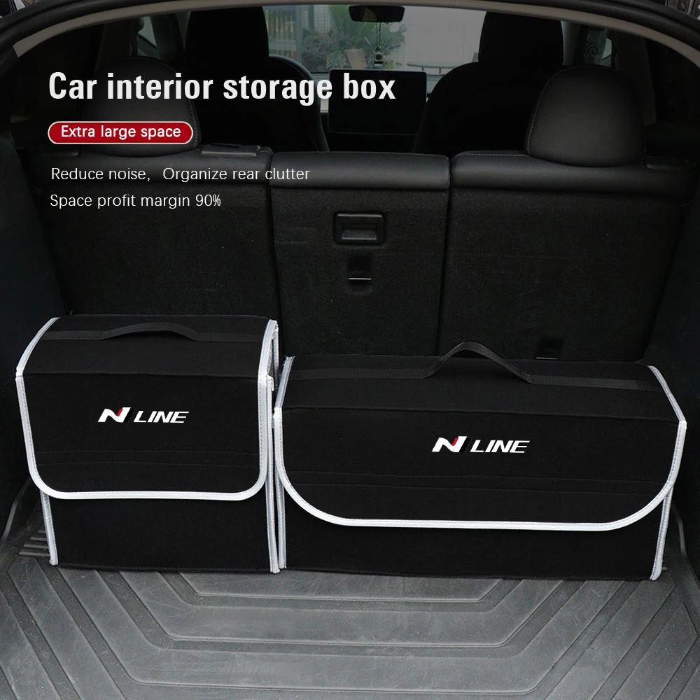 Car Trunk Organizer Box Large Capacity Folding Storage Bag For Hyundai IONIQ Nexo Palisade Elantra Sonata Grandeur Tucson HB20