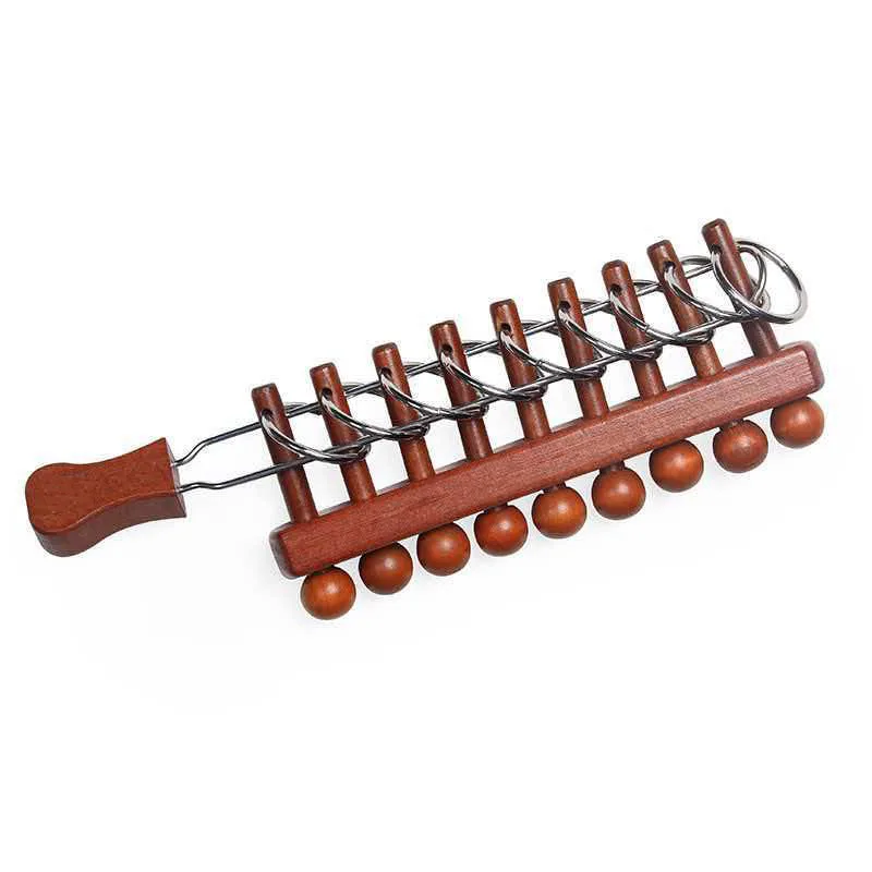 Classical Chinese Nine Linked Rings Puzzle Mind Games for Adults Kids High Difficulty Brain Teasers IQ Test Unlock Toys