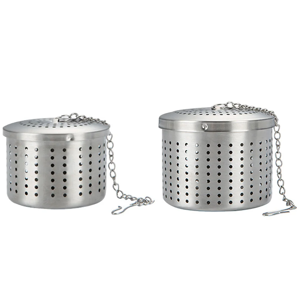 

2Pcs Loose Leaf Tea Strainer Stainless Steel Tea Infuser Practical Kitchen Office Tool Tea-Leaf Mesh Strainer