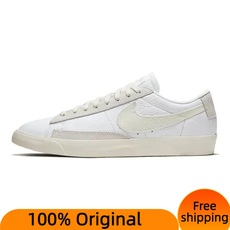 Nike Blazer Low Leather White Sail Sneakers shoes CW7585-100 With Original Box