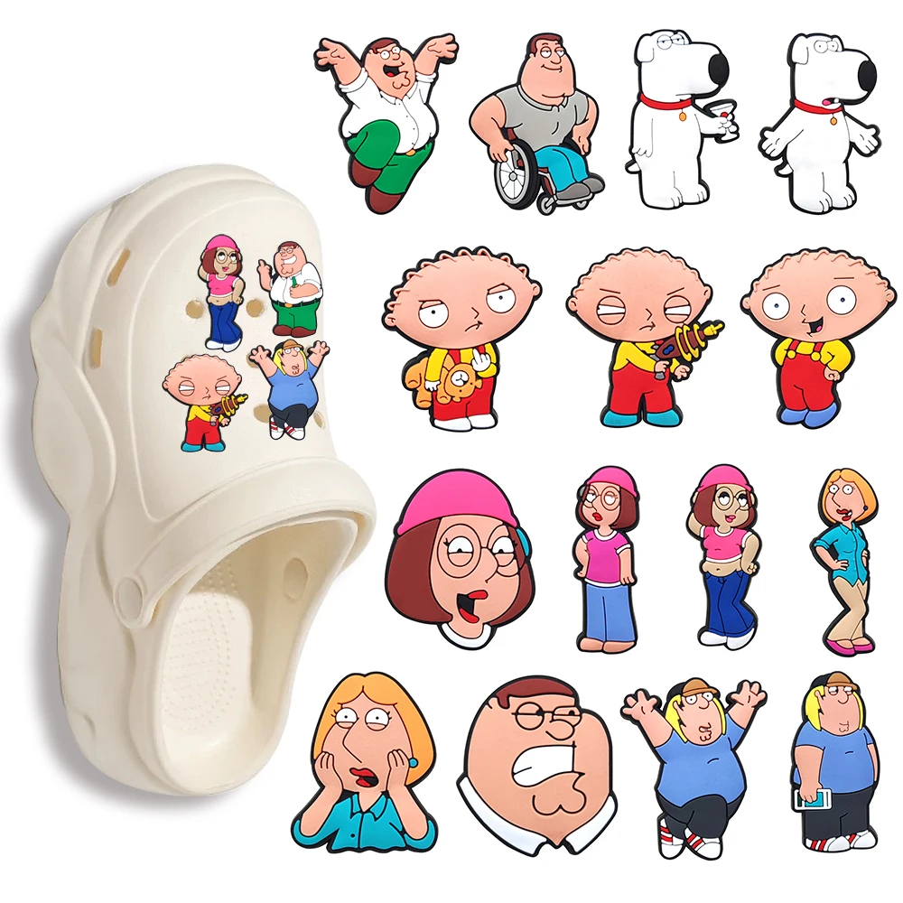 20/50 قطعة MINISO الأسرة غي الأحذية السحر البلاستيكية الكرتون إكسسوارات أحذية زينة مشبك صالح تسد صندل معصمه هدايا الاطفال