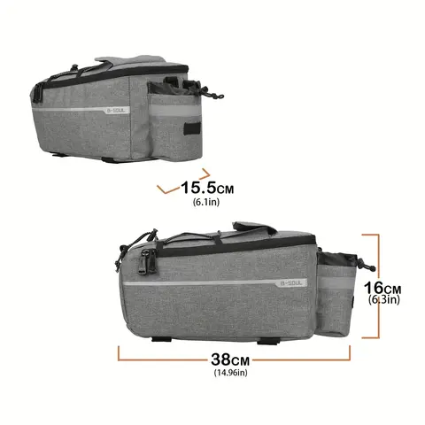 B-SOUL mountainbike bakväska i kamelfärg, hyllväska, cykelutrustning, stor kapacitet baksätesväska 10 best sales cykel bakväska - №2