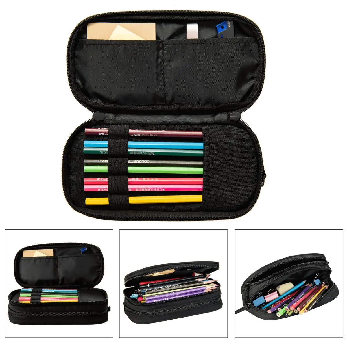 Imagem -04 - Grande Capacidade Pen Box para Meninas Sabrina Carpenter Eras Tour Acessórios Escolares Double Layer Pencil Case Papelaria Make up Bag