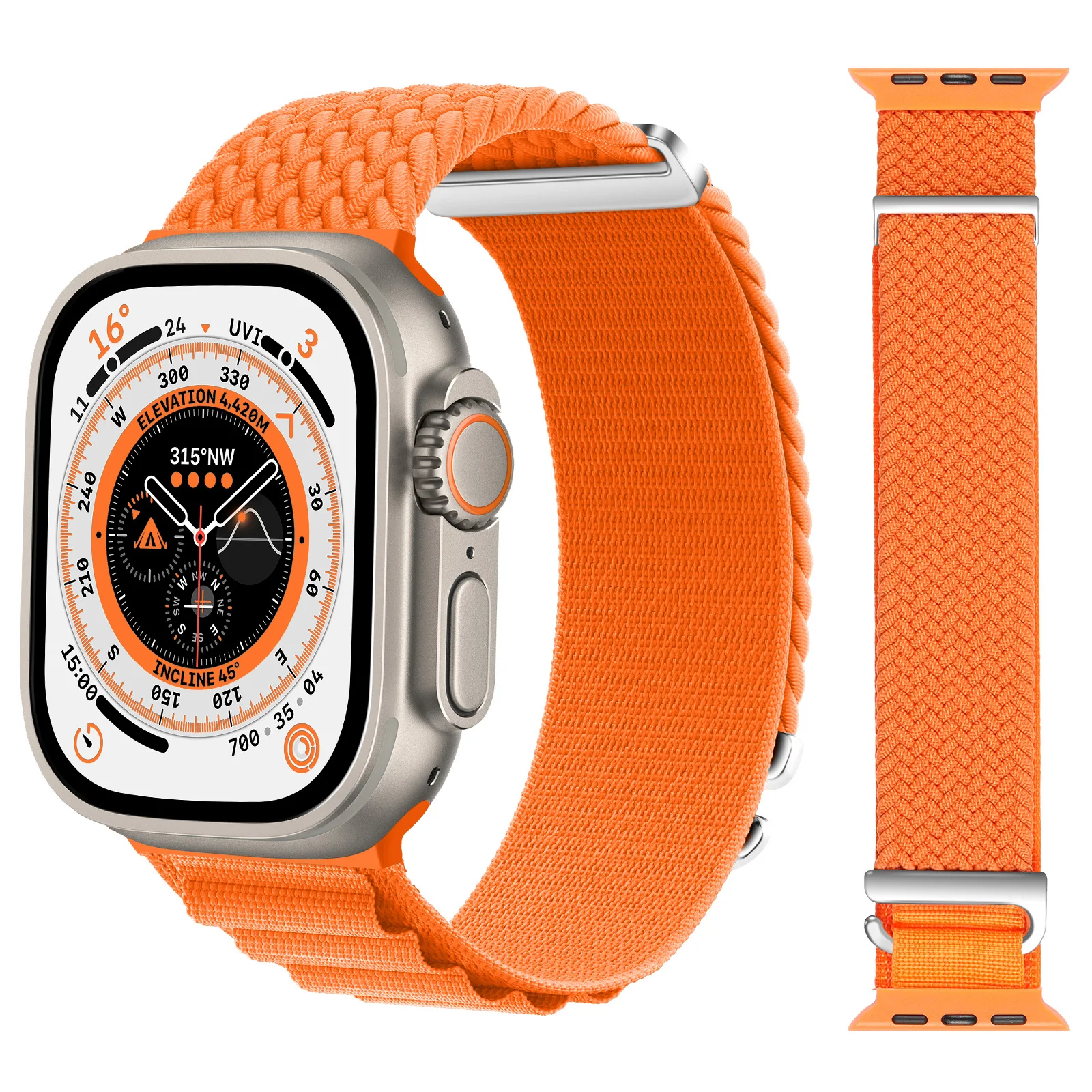 

YAYUU Nylon Loop Strap For Apple watch Ultra band 49mm 46/45/44/42/41/38mm Elastic G-hook bracelet iWatch series 11 10 9 8 7 SE