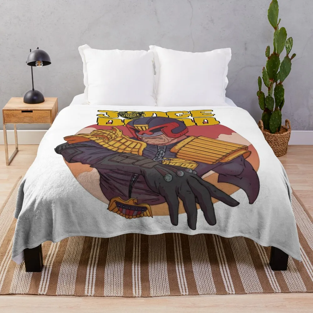 judge dredd Throw Blanket Camping anime Fluffy Softs Blankets