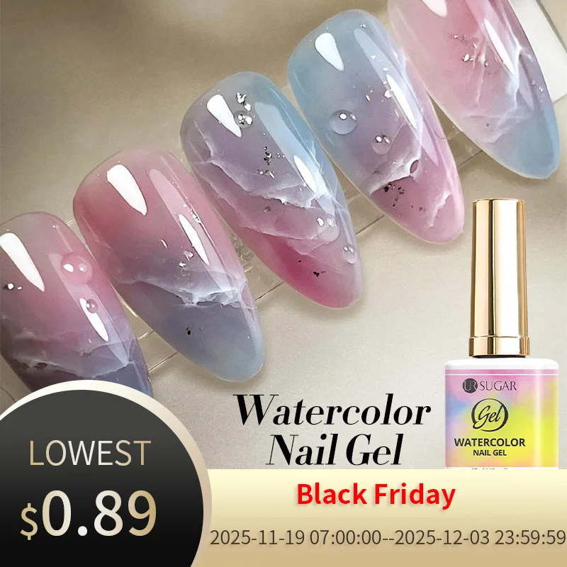 

UR SUGAR 15 мл акварельный гель для ногтей, прозрачный замачиваемый УФ-светодиод, длительный мрамор, цветущий эффект, функциональный гель для маникюра