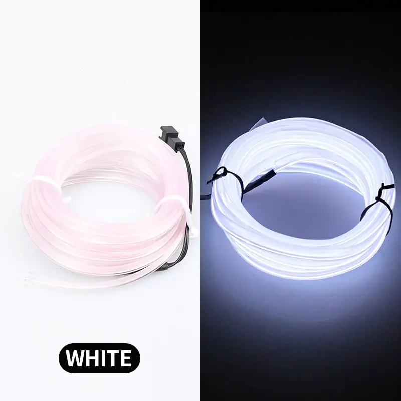 5m Auto Innen atmosphäre Beleuchtung LED-Streifen 5V DIY flexible el kaltes Licht Linie Rohr mit USB Auto Dekoration Umgebungs lampe