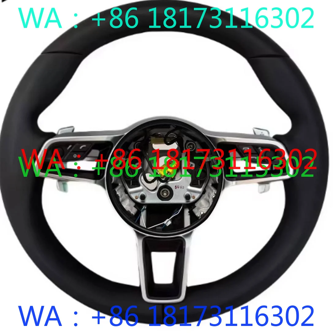Factory Bestseller High-Quality Black Leather Sports Steering Wheel for Cayenne Panamera Macan