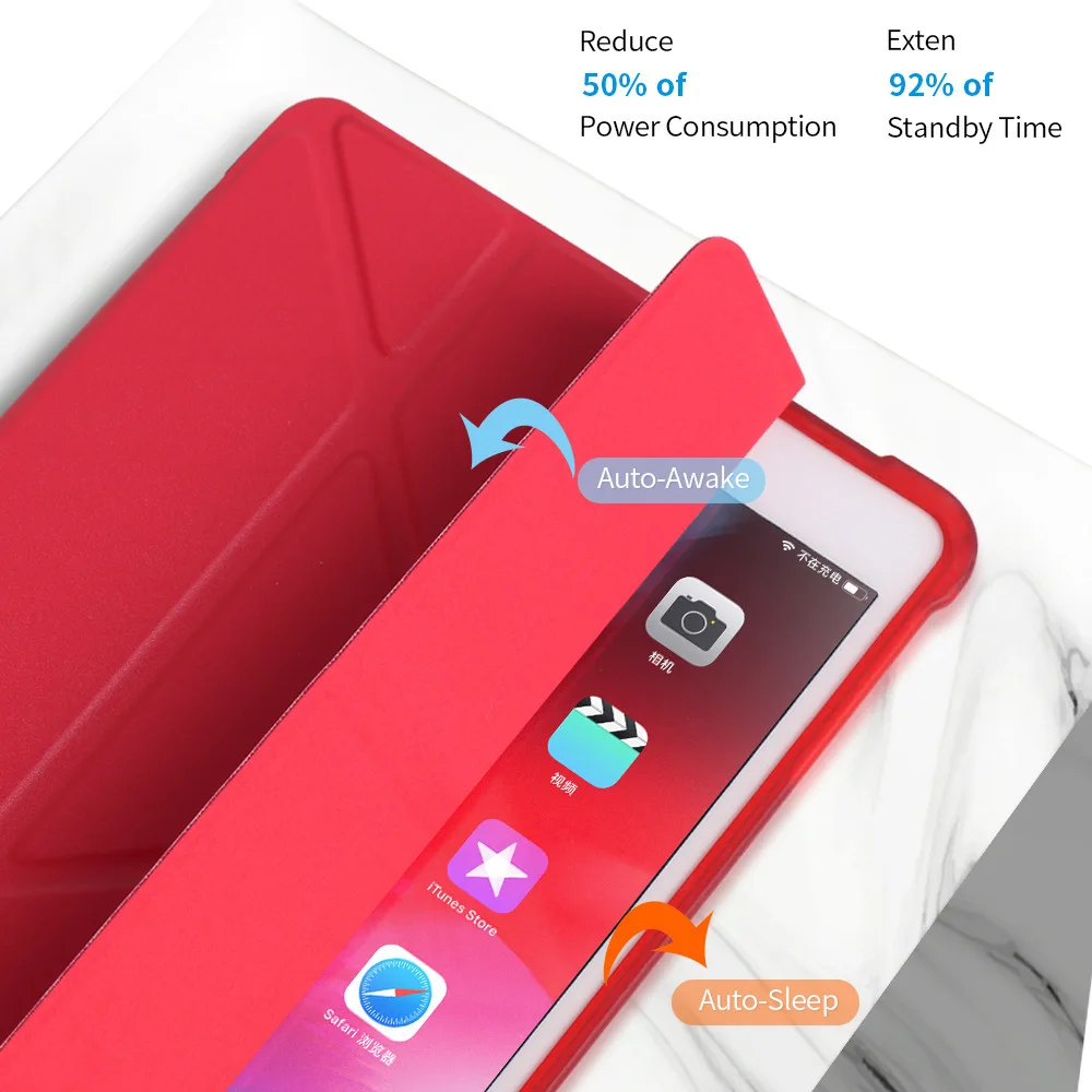 For iPad Air 5 4 10.9 Smart Case 10th 10.2 8th 9th 9.7 Generation Leather Silicon Cover For iPad 11 2024 13 12 Pro Mini 7 6 4