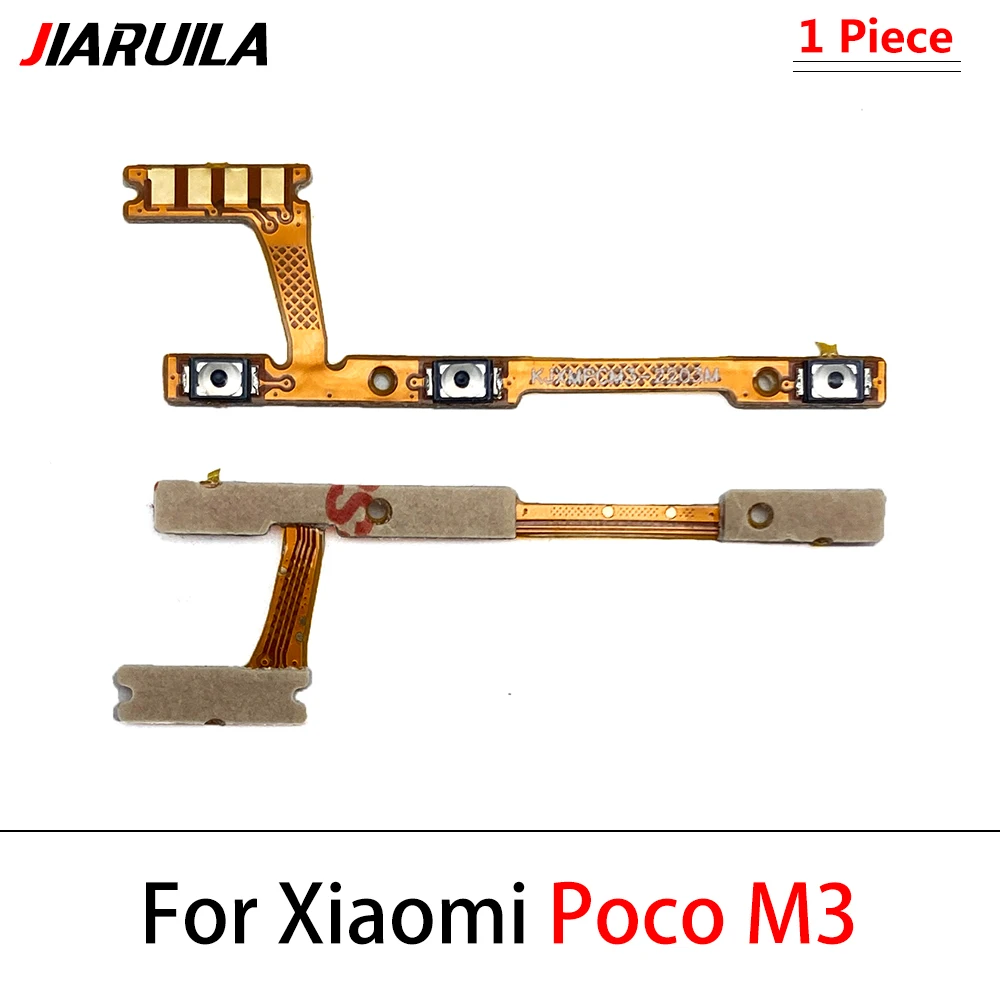 Power Switch On/Off Button Volume control Key Button Flex Cable For Xiaomi Poco X4 Pro 5G F1 F3 F2 Pro X2 X3 GT C3 M2 M3