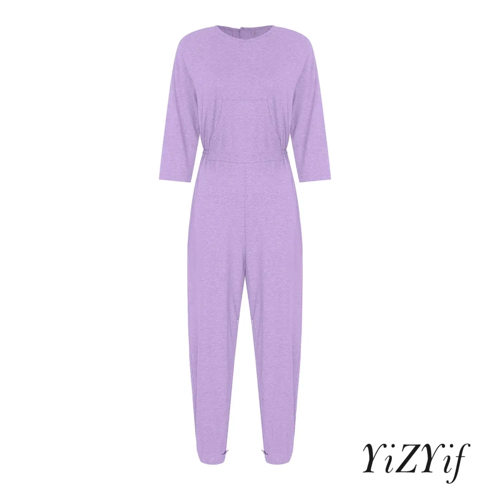 Womens Dignified Adaptive Jumpsuit with Double Zipper Access And Anti Strip Design Complete Care Wear for Special Needs Adults