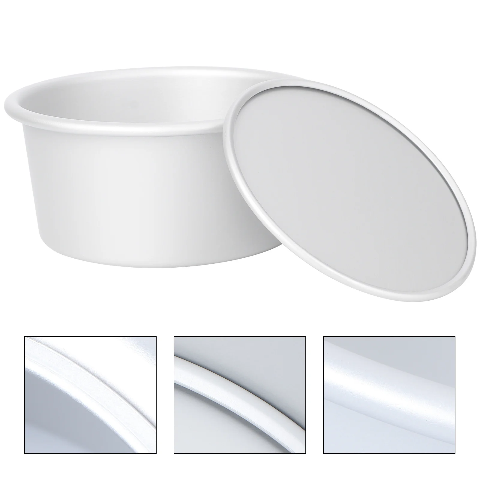 

6 Inch Round Cake Pan Removable Bottom Anodized Aluminum Alloy Non Stick Baking Mold for Layer Wedding Cheesecake Dessert