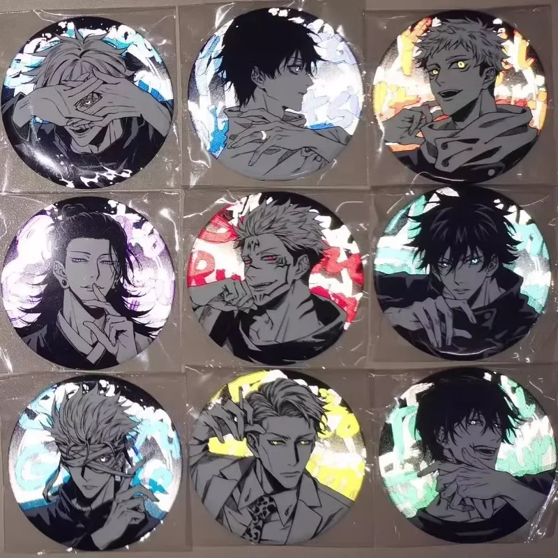 Jujutsu Kaisen Itadori Yuji Satoru Gojo Getō Suguru anime tweedimensionale badge dubbele flash reflecterende bar broche accessoires