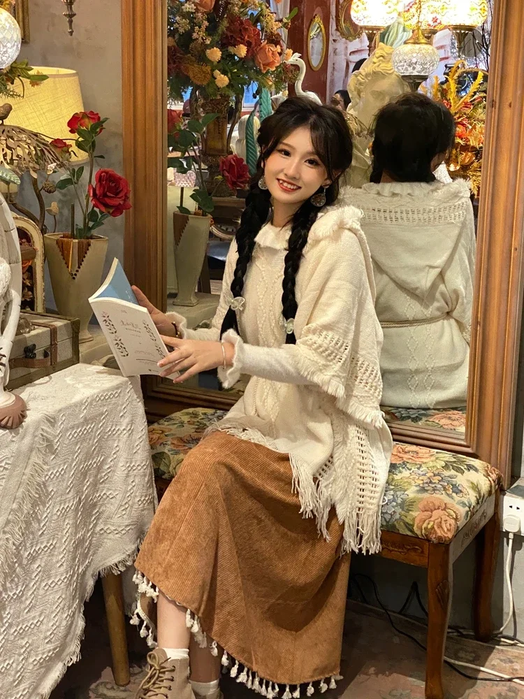 

Women Corduroy Long Skirt Harajuku Y2k 2000s Vintage Skirts 90s Aesthetic Streetwear Fashion Korean Style A-Line Brown Skirt