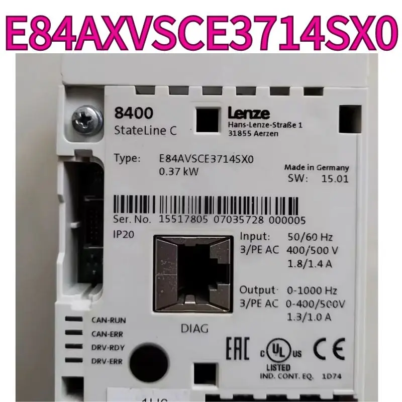 Used 0.37KW frequency converter E84AXVSCE3714SX0 tested OK and shipped quickly