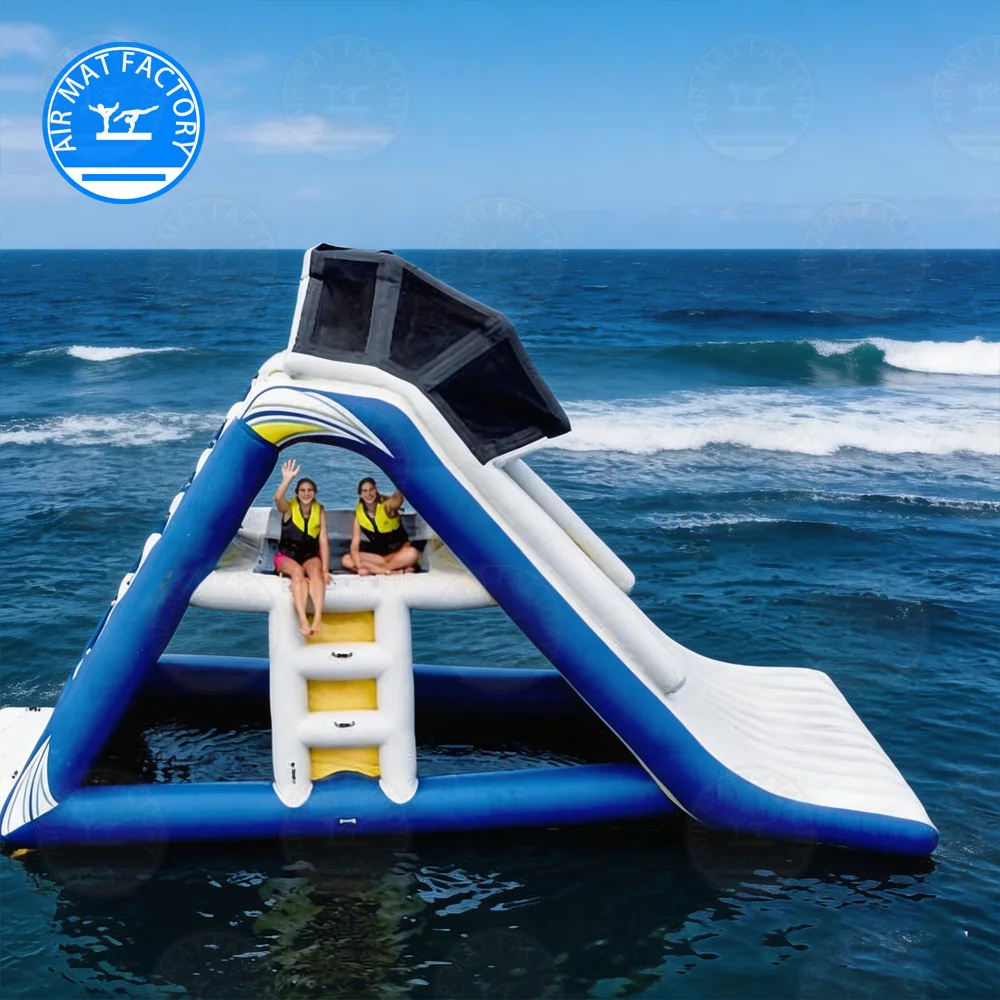 

Floating Inflatable Water Slide Climbing Wall Kiddie Pool Toy Summer Backyard Water Park Party Play Set