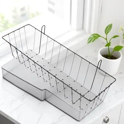 

Heavy Duty Hanging Wire Basket Multi Function Storage Organizer for Bathroom Kitchen Hotel Use Holds Towels Bottles Spices Rust