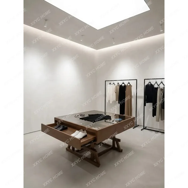 XX Retro Front Desk Display Display Island Cabinet Clothing High-end Shoe Bag Jewelry Cabinet Display Rack