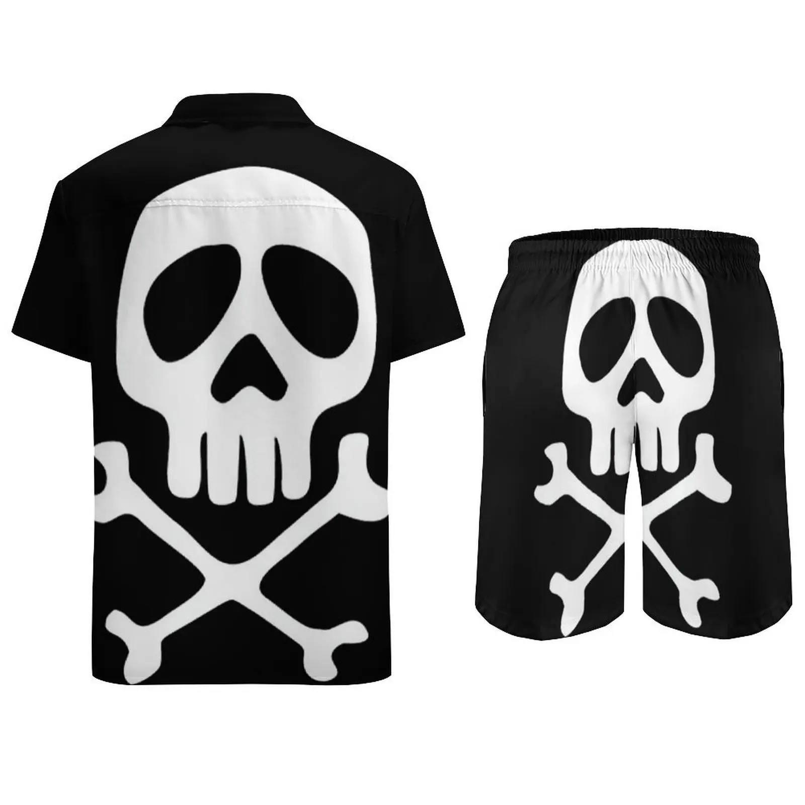 Traje de capitán Harlock para hombre, funda de Calavera, traje de playa de alta calidad, novedad para el hogar, talla europea, 2 piezas