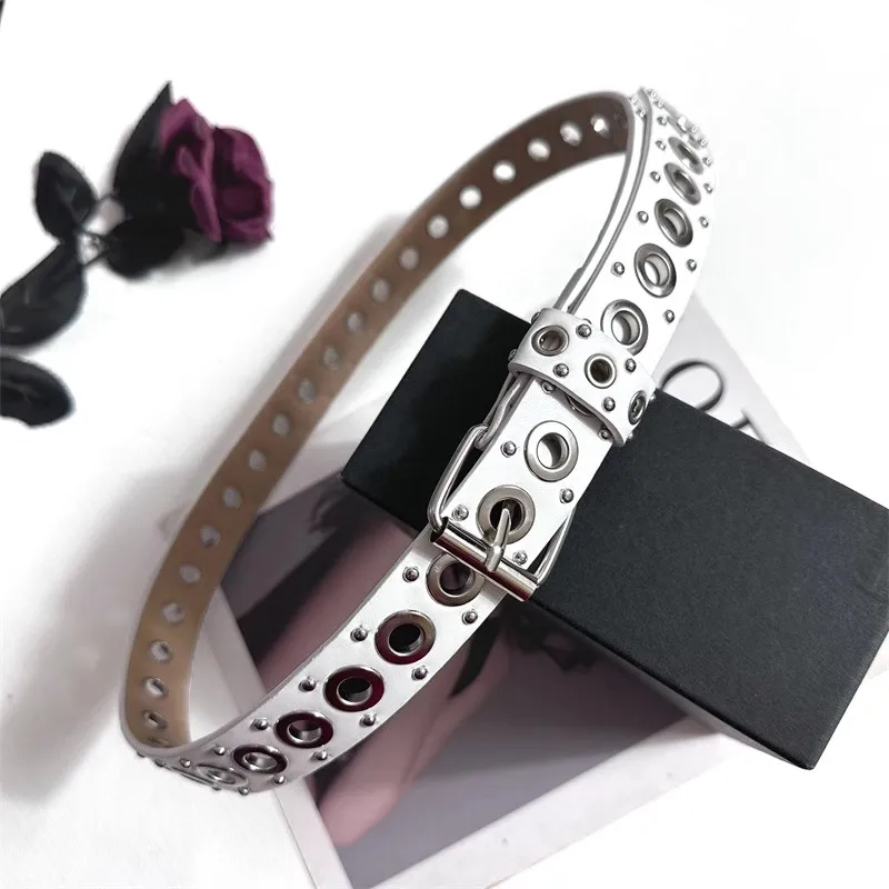 ผู้หญิง Vintage Hollow Out PU หนัง Punk Corset หญิง Cummerbund Coat เข็มขัดชุด Decration เข็มขัดกว้าง J1499