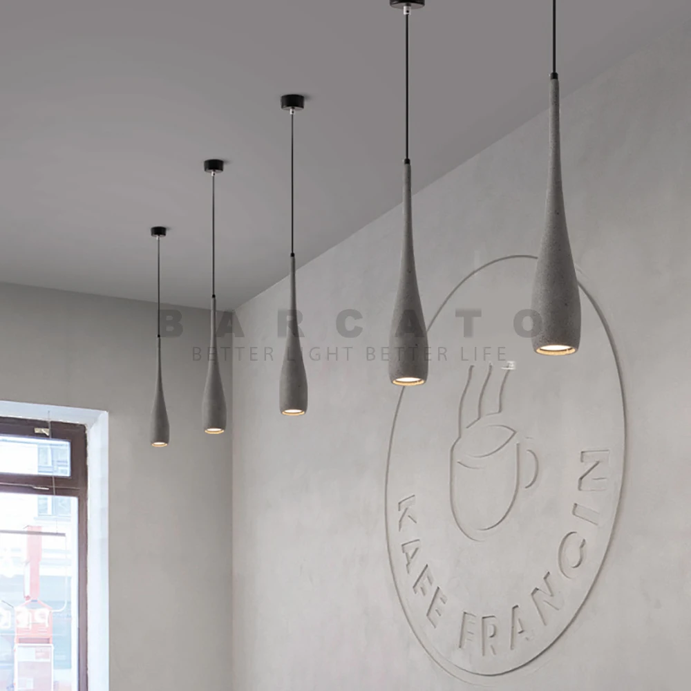 الاسمنت GU10 قلادة LED أضواء الديكور المطبخ بار غرفة نوم غرفة المعيشة LED تركيبات إضاءة معلقة صغيرة تعليق الإنارة
