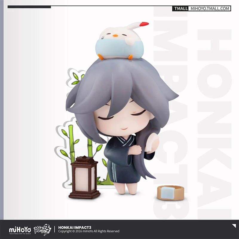 Honkai Impact 3 Hot Spring Holiday Series Q-version Egg Box Figma Desktop Ornament miHoYo Oficjalna oryginalna wersja lalek Prezenty