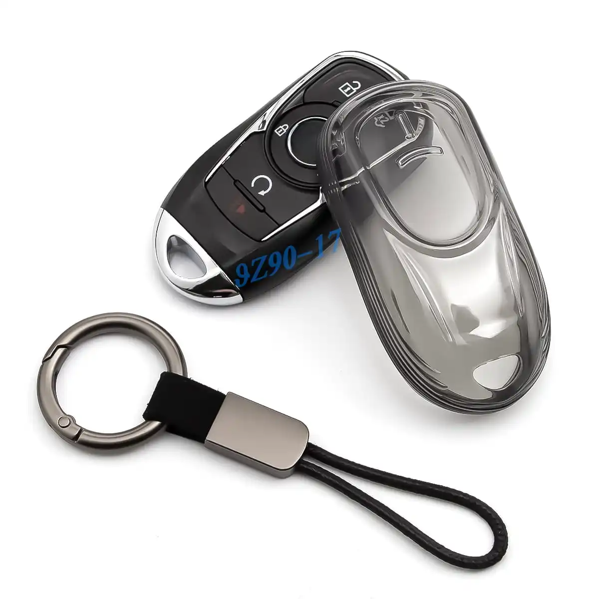 Clear Transparent Black TPU Car Smart Key Cover Case For Buick Enclave Encore GX Envision Lacrosse Regal Sportback TourX