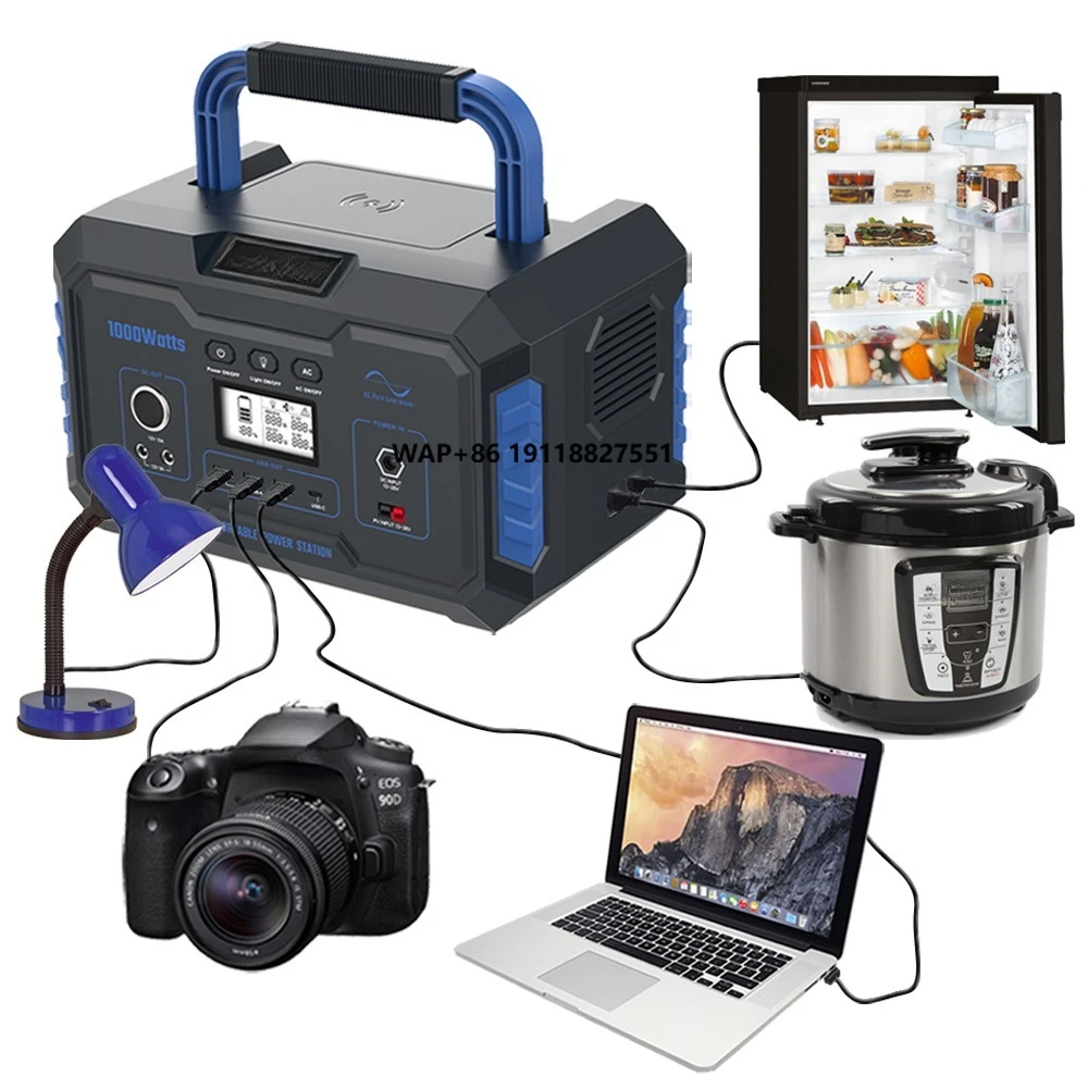 

Price 110v 230v solar portable power station portable solar generator camping 1000W lithium ion energy system