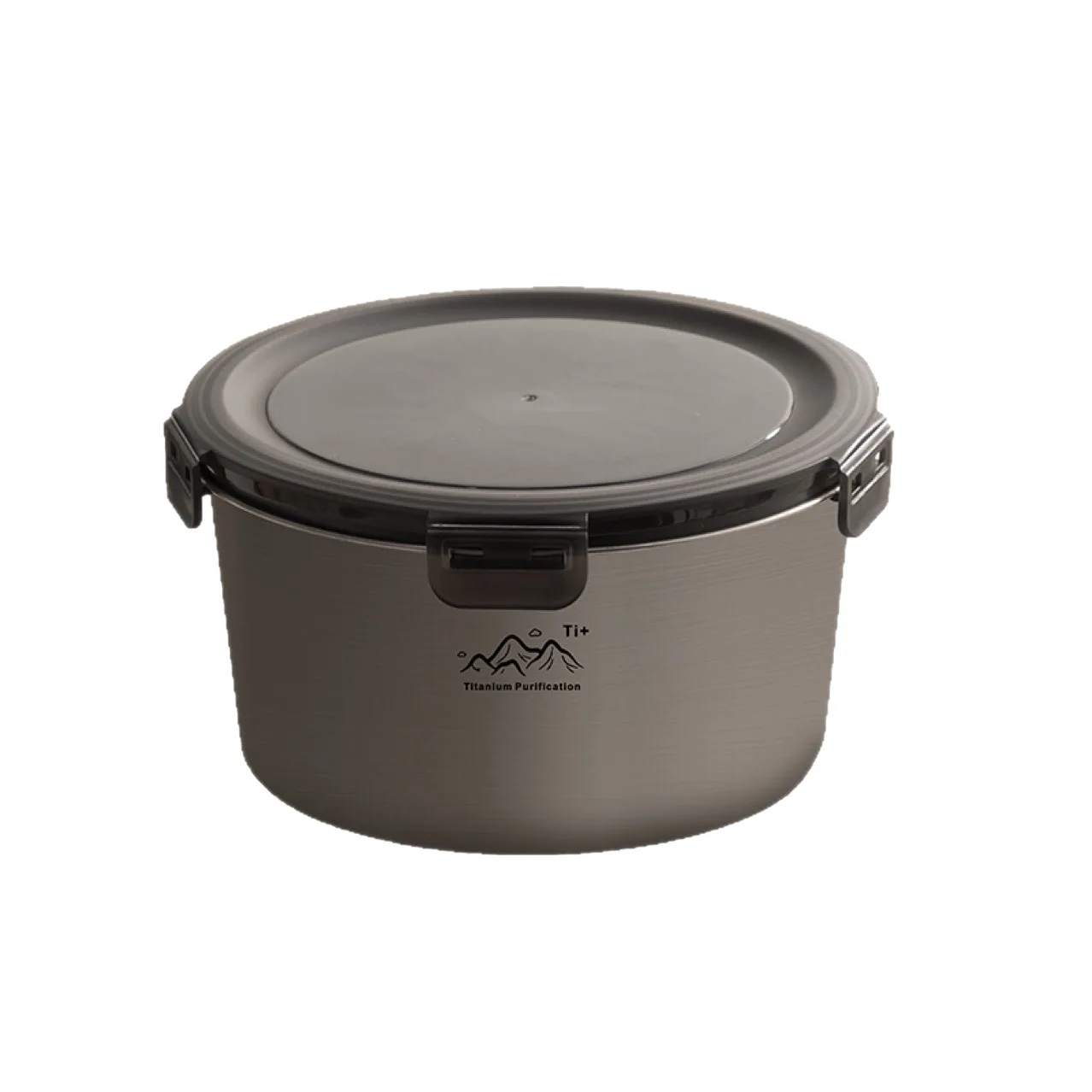 Recipiente Portátil Ultraligero de Titanio Resistente a la Oxidación con Tapa para Conservar Alimentos Frescos, Lonchera Portátil para Picnic