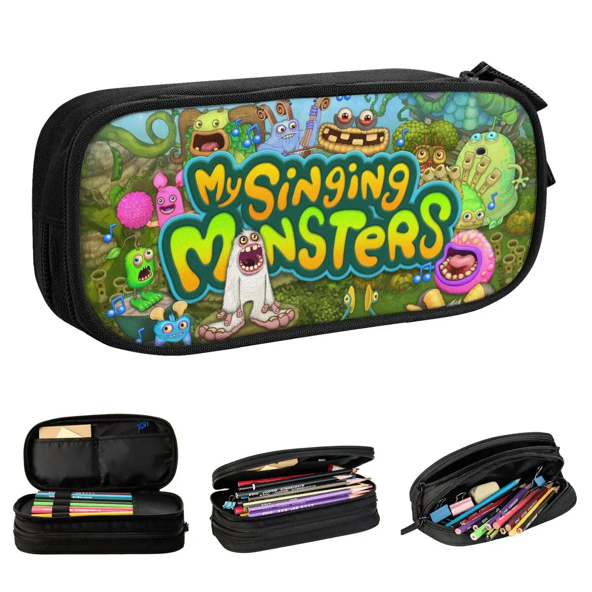 素敵な私の歌うモンスター鉛筆ケースゲーム漫画鉛筆ケースペンガールズボーイズバッグ学用品ギフト文具
