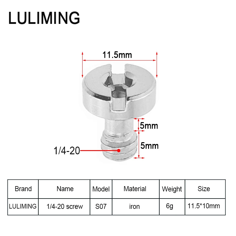 Quick Release Screw 1/4-20 3/8-16 Inch Tripod Mount Adapter ballhead Camera Quick Release Plate Screw Photography Accessories