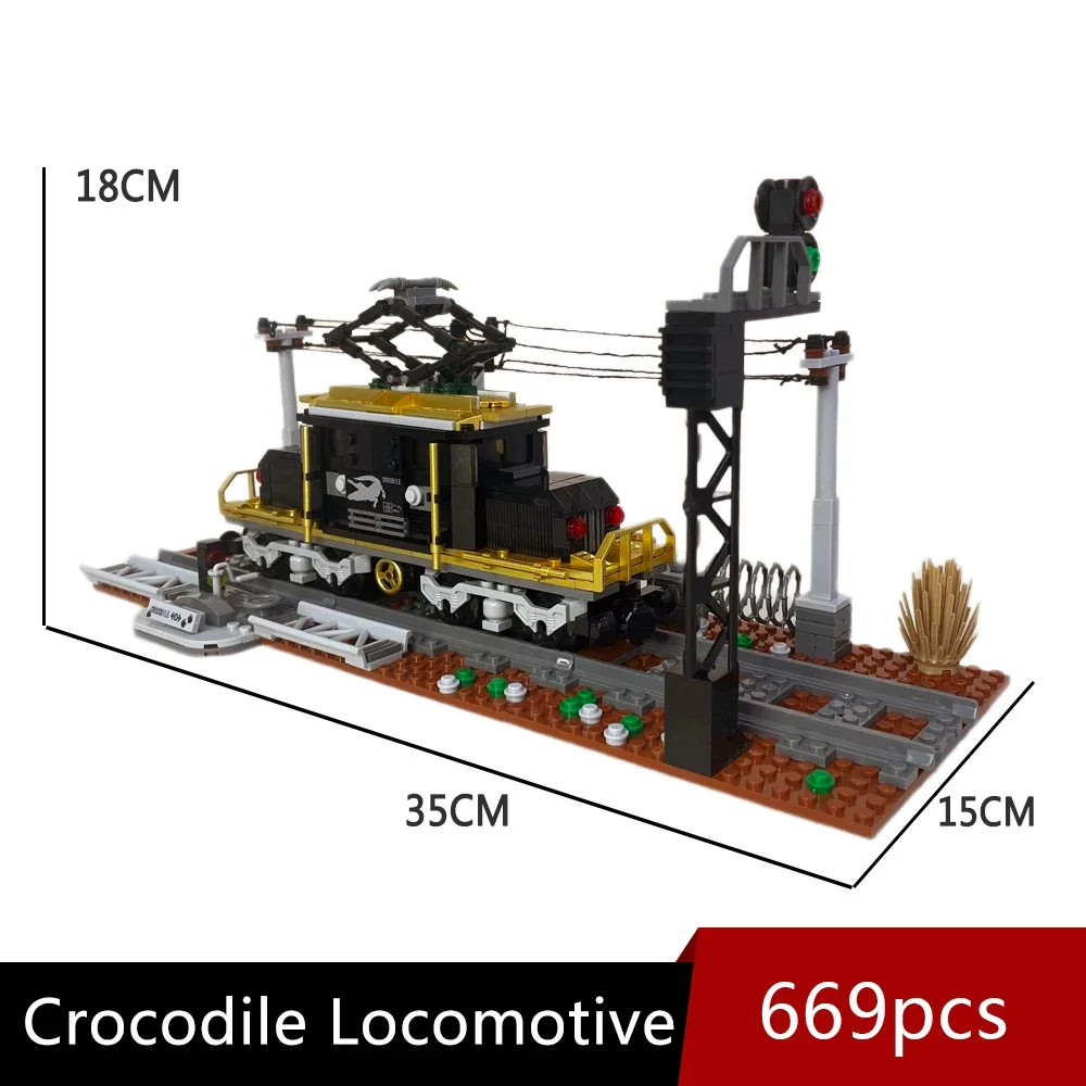 Big Rail Car/Mini Train CO 490 Retro Steam Western Train Genoa Locomotive Building Blocks Model Bricks Toys Compatible With LEGO