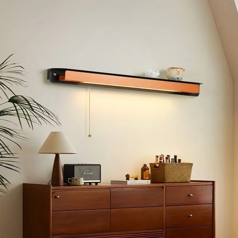 

Modern Minimalist Wall Light Lamps for Bedroom Bedside Bedhead Living Room Sofa Background Indoor Lighting Fixtures Pull Switch