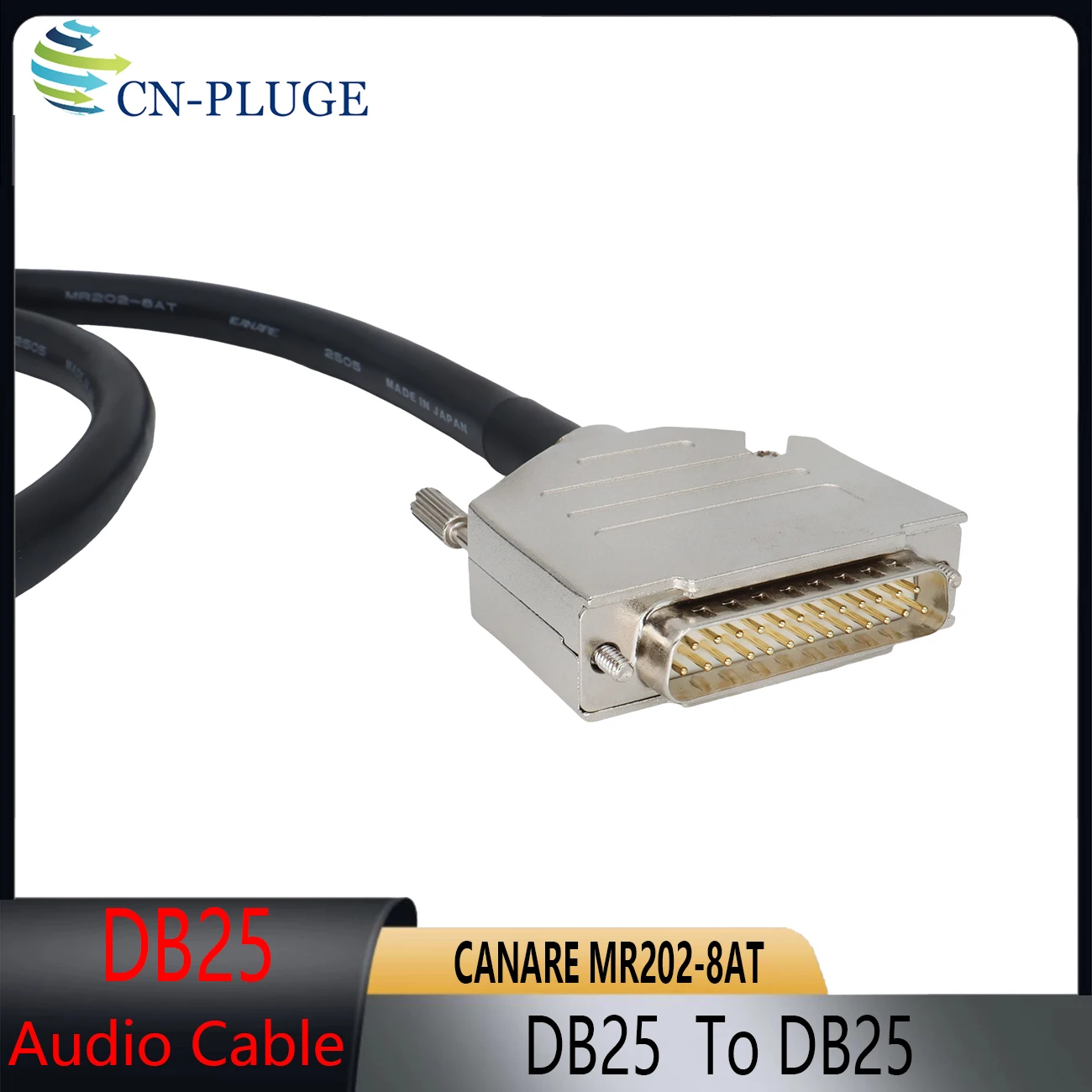 Canare MR02-8AT DB25 Multi-Channel Audio Cable  8-way cable metal shell DB25 To DB25 male plug, for sound equipment