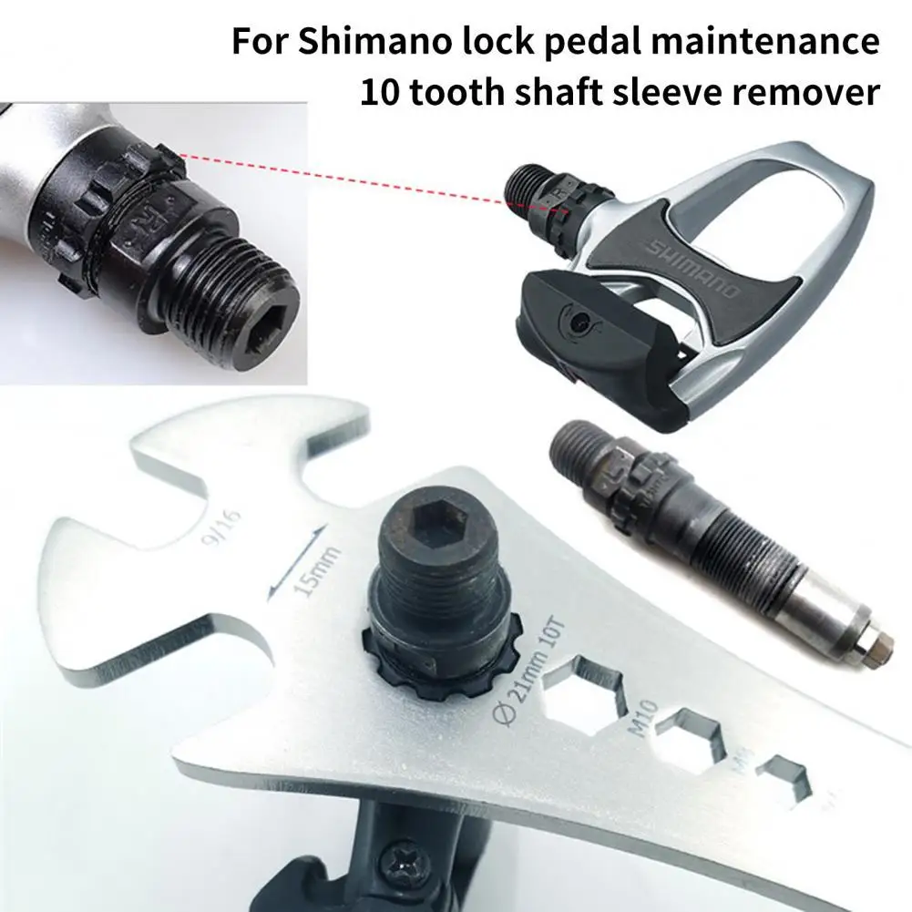 Bicycle Wrench Quenching Treatment Compact Stainless Steel Multifunctional Pedal Repair Wrench for Bicycle Repair Tools