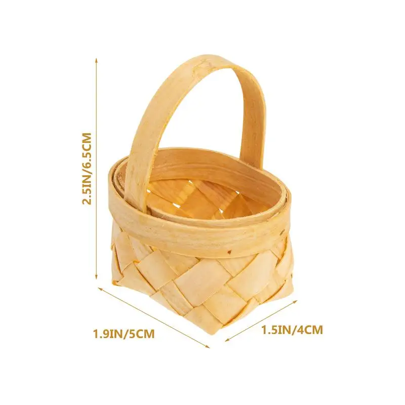 20Pcs Candy Baskets Mini Woven Baskets Gift Chocolate Wrapping Baskets Chip Candy Gift Hamper Children\'s Toy Basket Packaging