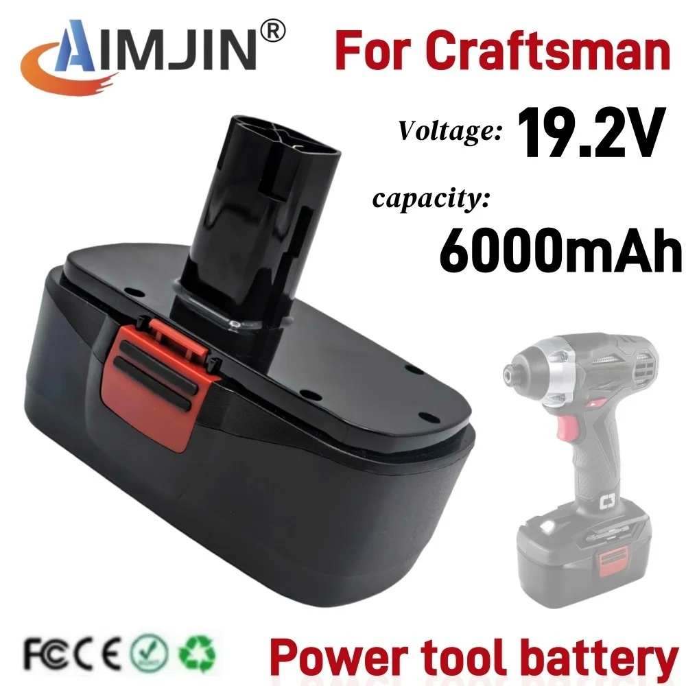 

19.2V 6000mAh Replacement Battery For Craftsman C3 DieHard PP2011 PP2030 130156001 130279005 Ni-MH Power Tool Battery