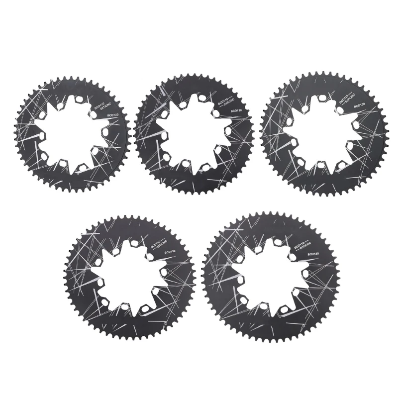 

Bicycles Ovals Chainring, 52T/54T/56T/58T/60T Aluminum Alloy Chainring Bikes Ovals Disc Chainring for Road Folding Bikes