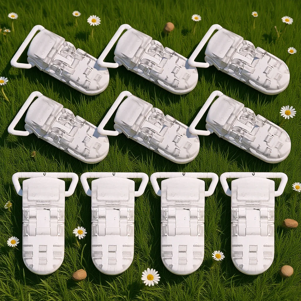 

25 шт., зажимы для детской соски без BPA, прозрачные Т-образные пластиковые держатели для бейджей для поделок, ленты и ремни, детские зажимы для соски