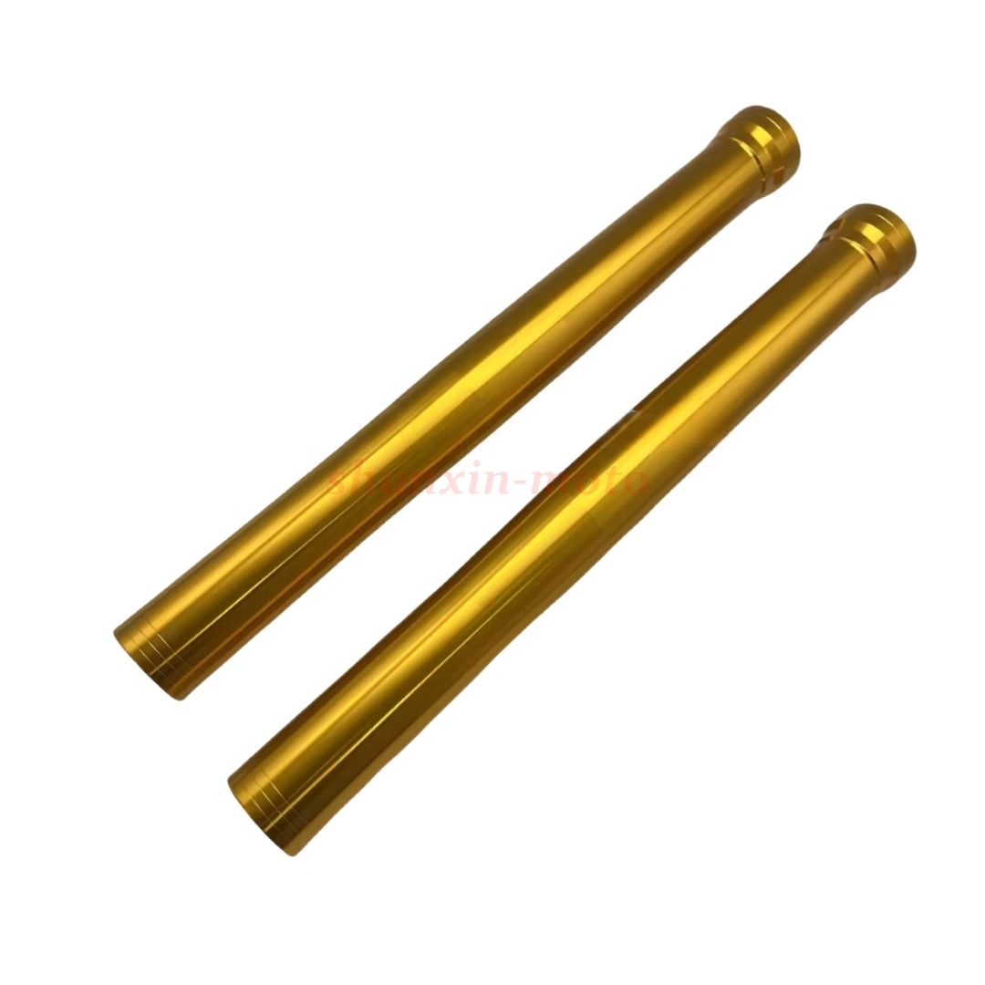 Front Fork Pipes Outer Fork Tubes Gold Pair For YAMAHA YZF R1 2015-2024 2016 2017 2018 2019 YZF R6 2017-2020 505mm 19.88inch