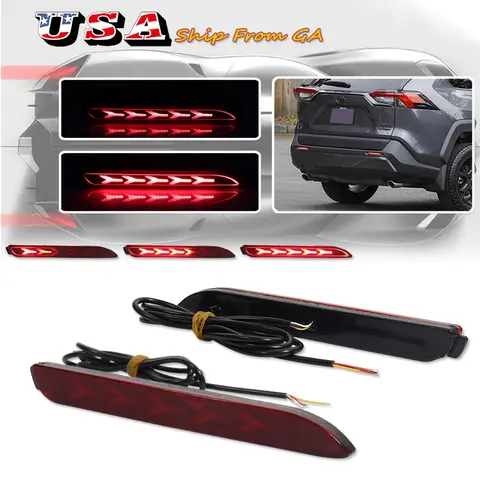 2X LED Rear Bumper Reflector tail Brake stop light for Toyota RAV4 Urban Cruiser Camry Lexus IS F NX 300t 300h 200 RC 200t