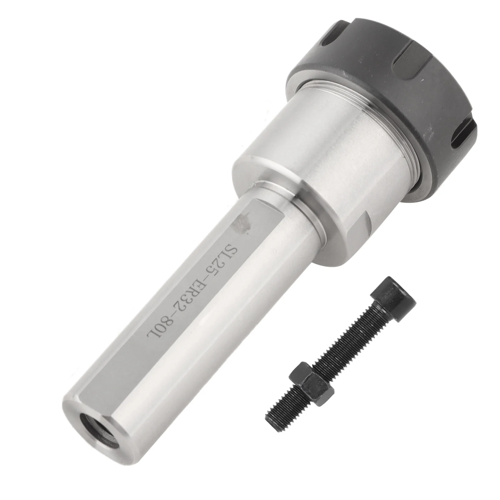 Collet Chuck Holder Straight Shank Extension Rod CNC Lathe Machine Tapping Tool SL25-ER32-80L