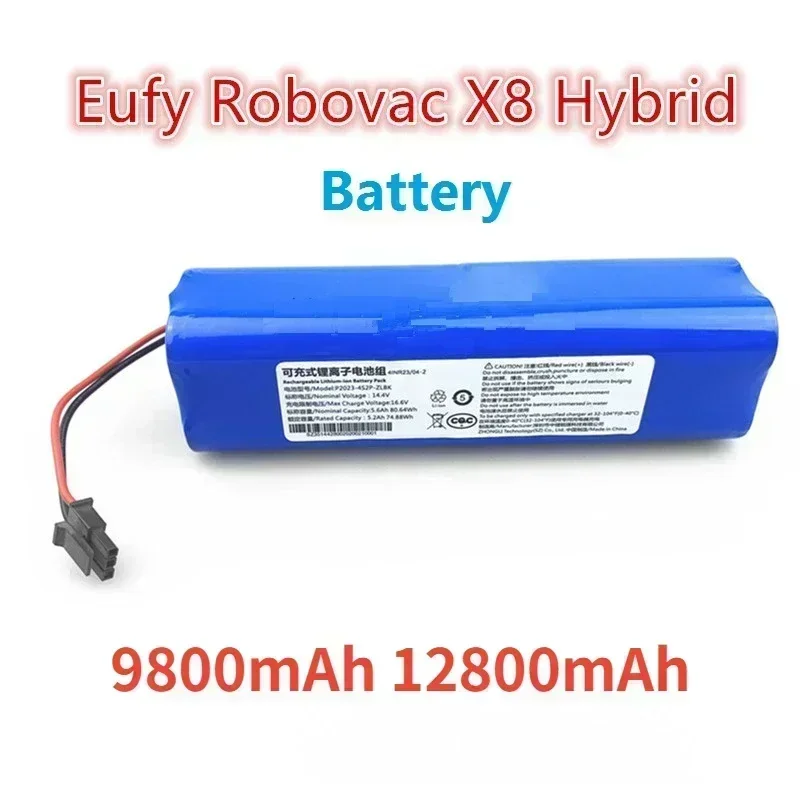 14.4V 9800mAh Suitable for Eufy Robovac Intelligent Sweeping Robot X8 Hybrid Vacuum Cleaner 18650 Lithium Replacement Batteries