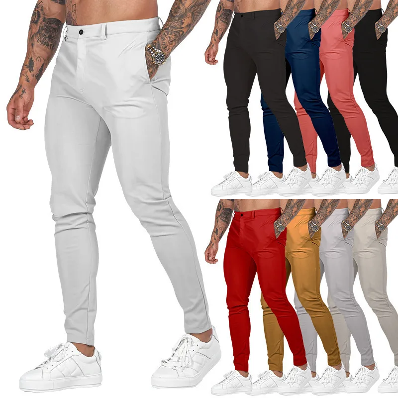 

New Summer Stylish, Trendy Casual Cargo Pants; Men's Slim-fit Straight-leg Sports & Work Casual Pants for Spring Outdoor Wear