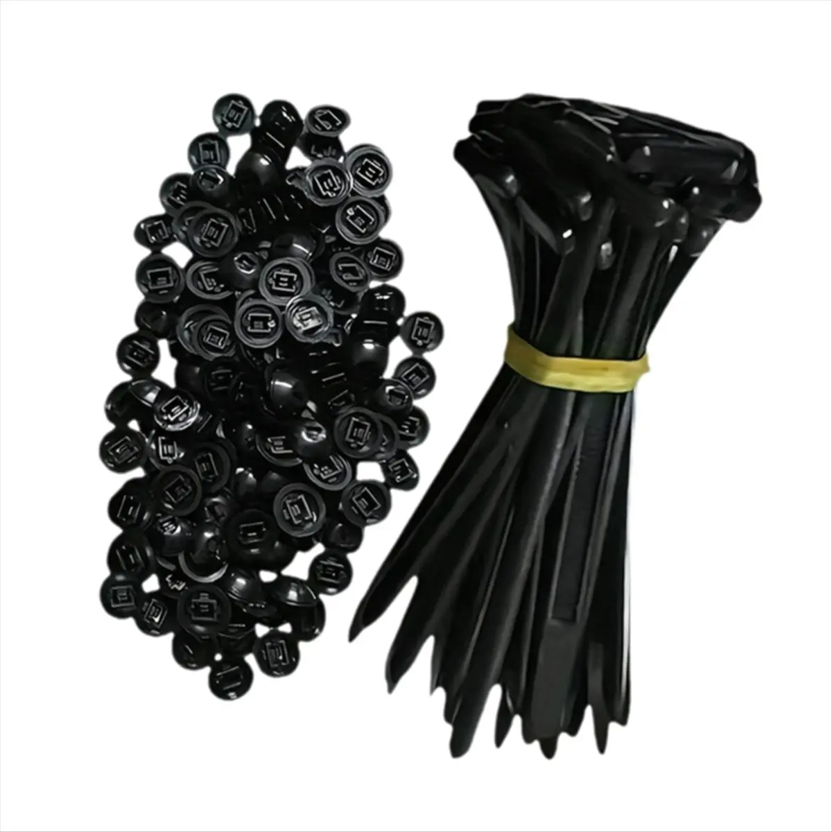 A75K 100PCS Universal Nylon Cable Tie Buckle Auto Fastener for Car Trunk Bumper Repair, Home & Garage