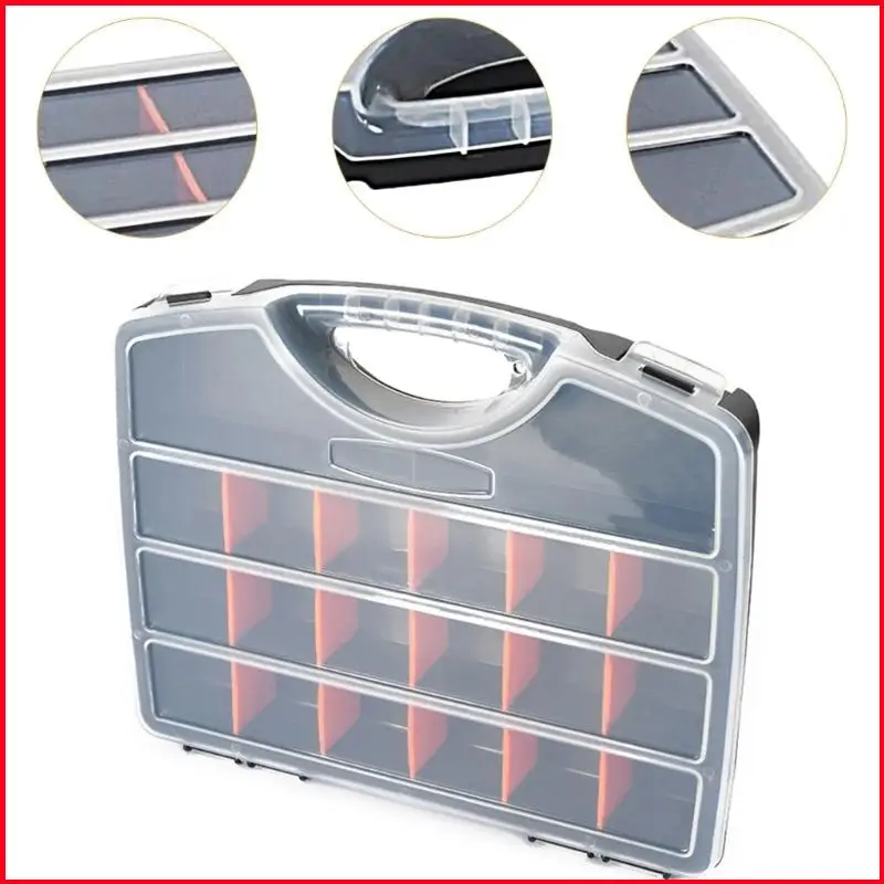 K92A Tool Storage Box with Removable Plastic Dividers for Screw Small Part