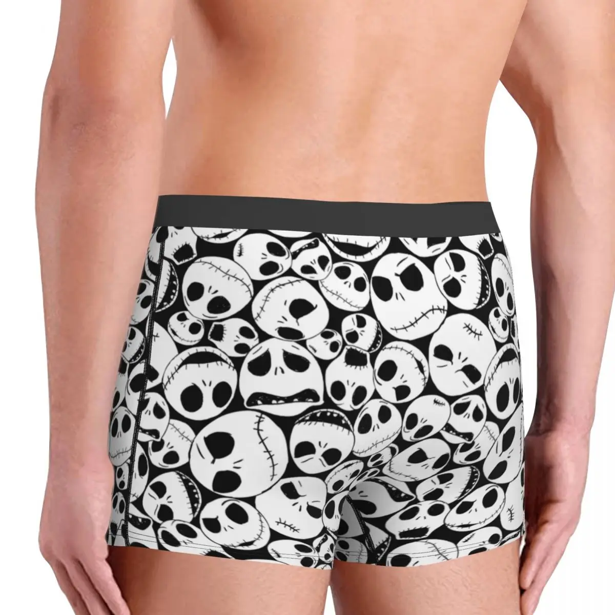 Custom Nightmare Before Christmas Jack Skullington Underwear Printed Halloween Movie Boxer Shorts Panties Briefs Soft Underpants